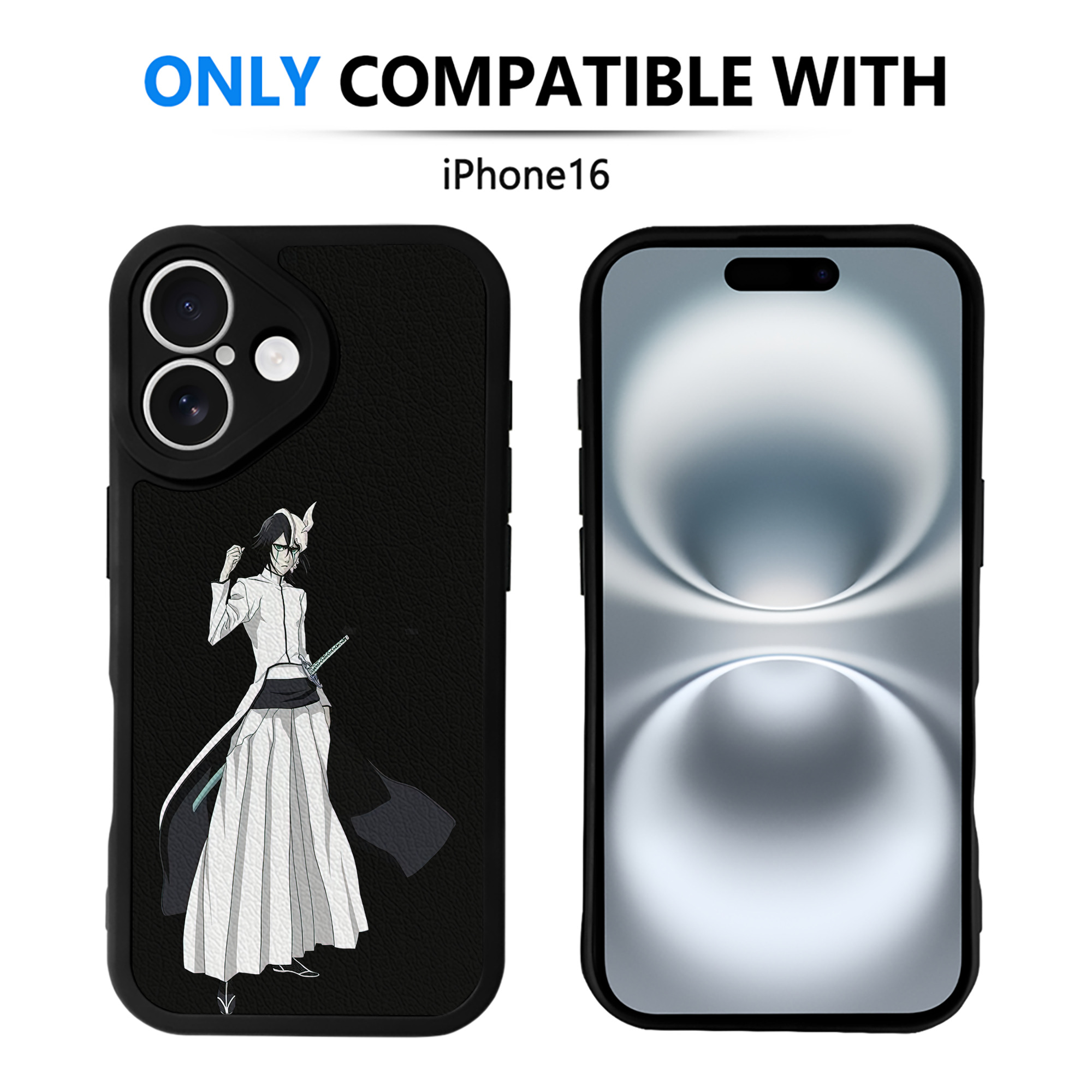 （画像用） ブリーチ ウルキオラ·シファー BLEACH Ulquiorra cifer 【iPhone 16シリーズ対応】シリコンスマホケース（レザー調） 材質：シリコン